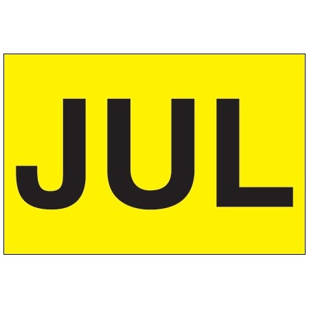 Bsc Preferred 2 x 3'' - ''JUL'' Fluorescent Yellow Months of the Year Labels BUY00021173